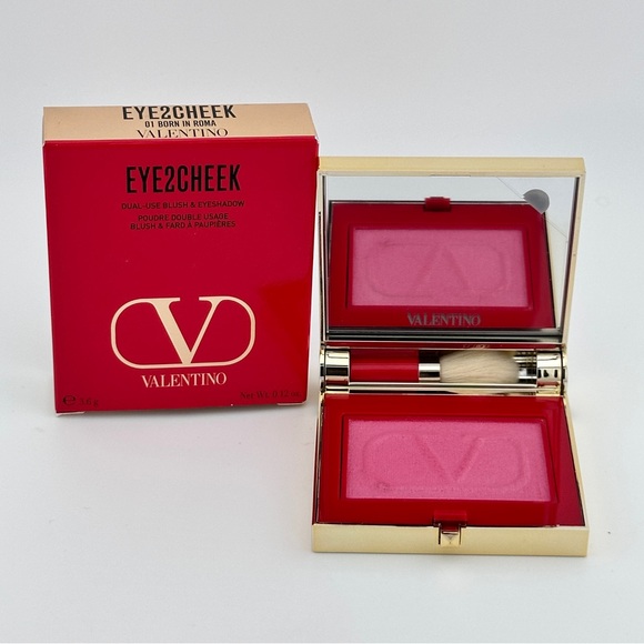 🆕 VALENTINO Eye2Cheek Dual-Use Blush & Eyeshadow in Shade: 01 Born in Roma NIB - Picture 1 of 15